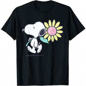 Snoopy Pink Daisy Flower T-Shirt
