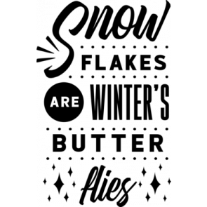 Snow Flakes Are Winters Butter Flies T-Shirt