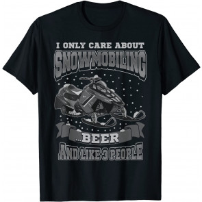 Snowmobiling Beer Drinking Snowmobile Sled T-Shirt