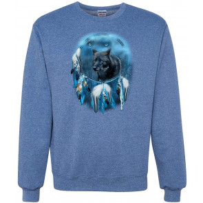 Snowy Blue Dire Arctic Wolf Dreamcatcher T-Shirt