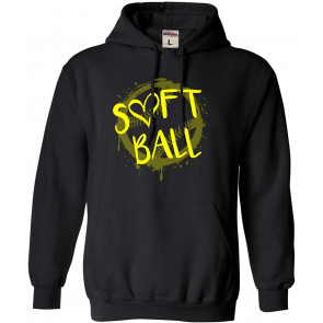 Softball Heart Design Sweat T-Shirt