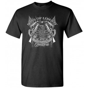 SONS Of Liberty - Biker Gun Rights Freedom Patriot - T-Shirt