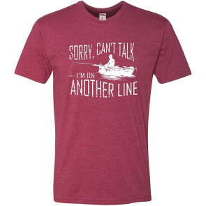 Sorry Can't Talk I'm On Another Line Fishing Deluxe T-Shirt