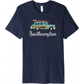 Southampton NY The Hamptons Retro Surf Wagon T-Shirt