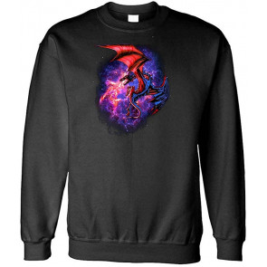 Space Dragon - Science Fiction Fantasy SciFi - Fleece Sweat T-Shirt