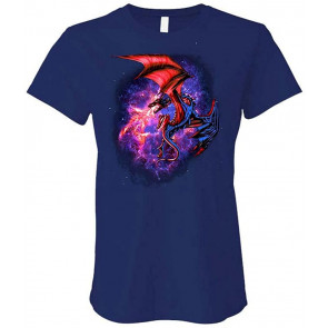 Space Dragon - Science Fiction Fantasy SciFi - Ladies Cotton T-Shirt