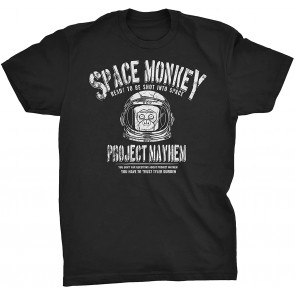 Space Monkey Ready To Sacrifice Himself For The Greater Good - Vintage Mens Graphic T-Shirt