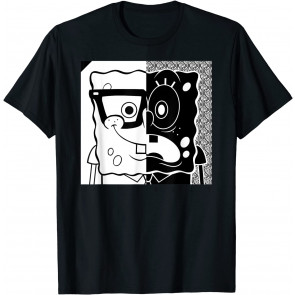 SpongeBob SquarePants Superfly Black And White T-Shirt