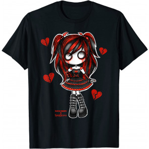 Spookscene Emo Girl Drawing Soft Goth Mall Goth Red Alt Cute T-Shirt