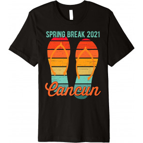 Spring Break Cancun Mexico 2021 Vintage Cool Flip Flops T-Shirt