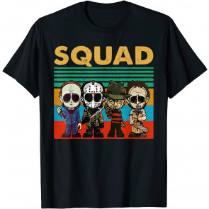 Squad Horror Character Horror Movies Fan Lover Halloween T-Shirt