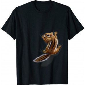 Squirrel Climbing Up, Playful Chipmunk T-Shirt