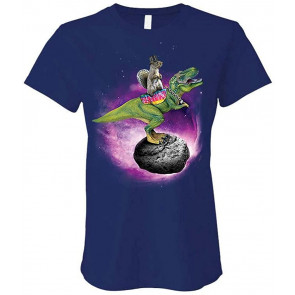 Squirrel Rider - Ladies Cotton T-Shirt