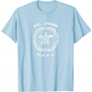 St. John USVI Retro Vintage Tribal Turtle Vacation Gift T-Shirt