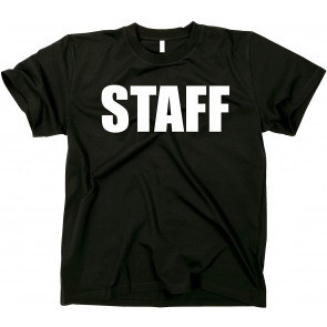 Staff Two-Sided Event Team Front And Back Print T-Shirt