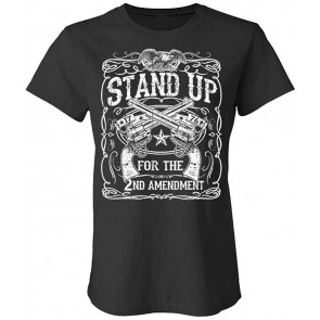 Stand UP For The Second Amendment - Gun Rights 2nd - Ladies Cotton T-Shirt