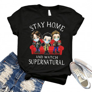 Stay Home And Watch Supernatural Vintage T-Shirt