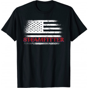 Steamfitter USA Flag Patriotic For A Pipefitter T-Shirt