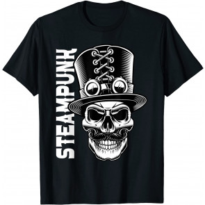 Steampunk Skull Gentleman Retro Vintage Art Cyber Punk Gift T-Shirt