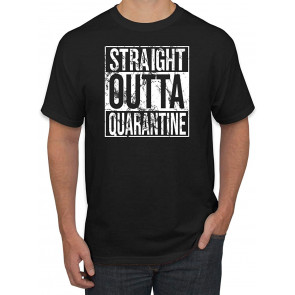 Straight Outta Quarantine Social Distancing Pademic Pop Culture T-Shirt