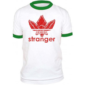 Stranger - Parody Logo Demigorgon Horror - Retro Ringer T-Shirt