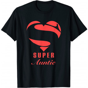 Super Auntie Superhero Gift Family Christmas Costume T-Shirt