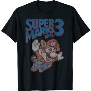Super Mario 3 Flying Mario Vintage Distressed Poster T-Shirt