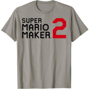 Super Mario Maker 2 Block Text Game Logo T-Shirt