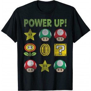 Super Mario Power Up Items Vintage T-Shirt