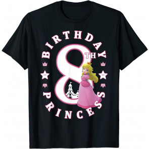 Super Mario Princess Peach 8th Birthday Princess Portrait T-Shirt