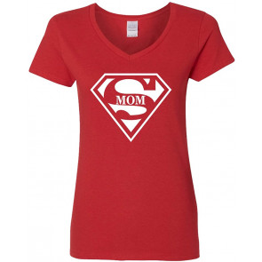 Super Mom Womens Supergirl Superman Superwoman Movie Girl Mother T-Shirt