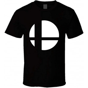 Super Smash Bros Logo White Gaming Video Game T-Shirt