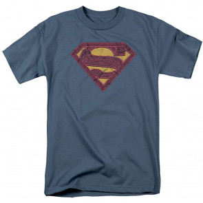 Superman Logo S Shield Celtic Texture T-Shirt