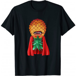 Swinger Upside Down Bad Pineapple Vampire Cape Halloween T-Shirt