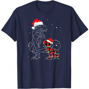 T Rex Plaid Red Buffalo Dinosaur Christmas Pajamas Family T-Shirt