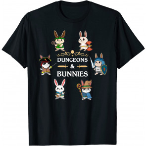 Tabletop Adventurer Bunnies RPG D20 Roleplaying Gamers T-Shirt