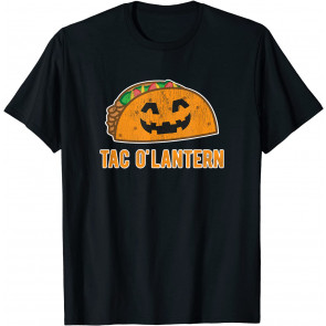 Tacos Taco Halloween Costume Tac O'Lantern Pumpkin T-Shirt