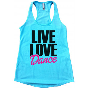 Tank Top Flowy “Live Love Dance” Cheerleading Fan Fitness T-Shirt