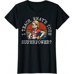 Teacher Superhero With Cape T-Shirt