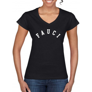 Team Fauci Dr. Anthony Fauci I Love Science White Political Womenâ€s Standard V-Neck T-Shirt