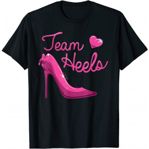 Team Heels Girl Gender Reveal Family Party T-Shirt
