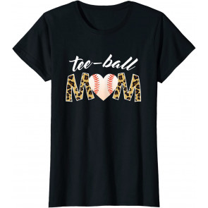 Teeball Mom Tball Mom Novelty Leopard For Women T-Shirt