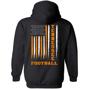 Tennessee Team Colors Orange And White Football Flag T-Shirt