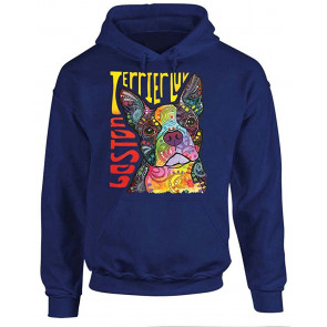Terrier LUV - Boston Dean Russo Dog Modern Art - T-Shirt