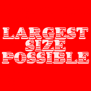 Testing Largest Possible T-Shirt
