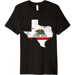 Texas California Flag T-Shirt
