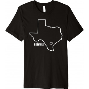 Texas State Map - Beeville TX T-Shirt