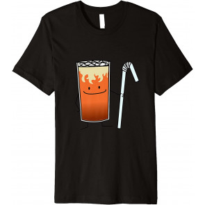 Thai Iced Tea & Bendy Straw Happy Drink Thailand T-Shirt