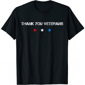 Thank You Veterans Army American Flag Patriotic Veteran Day T-Shirt