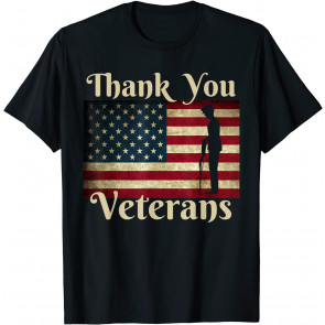 Thank You Veterans Veterans Day American Flag Patriotic T-Shirt
